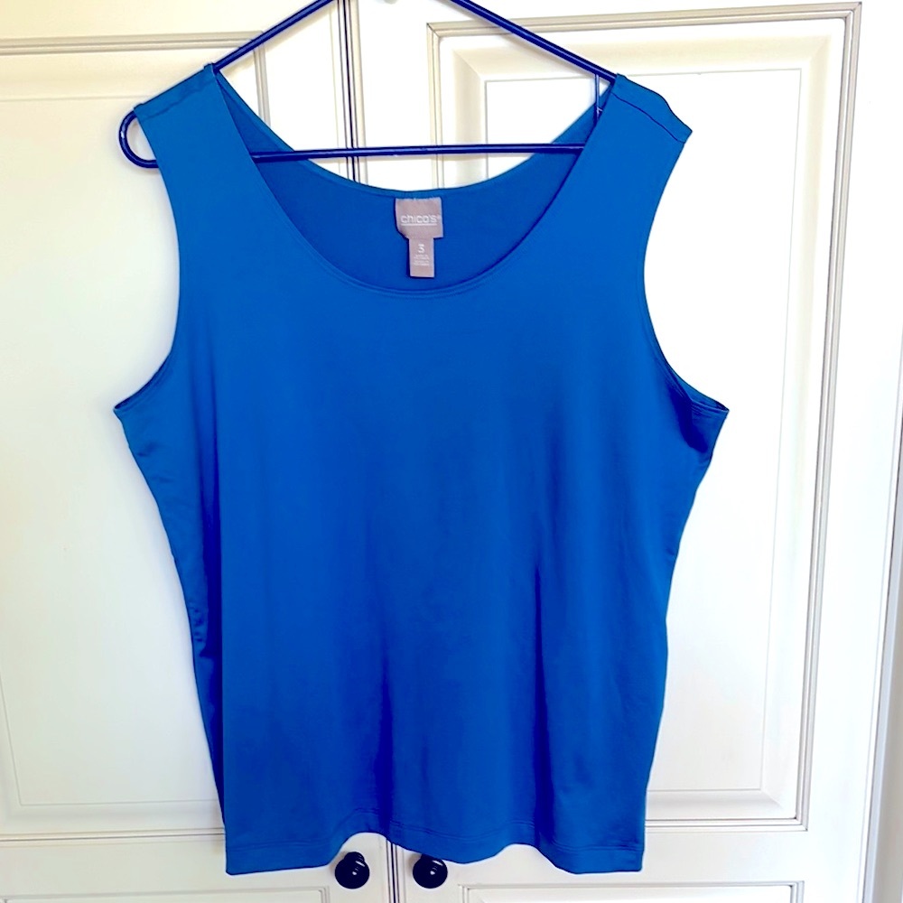 Cobalt Blue Tank Top by Chico’s.  Size 3. - Picture 3 of 7